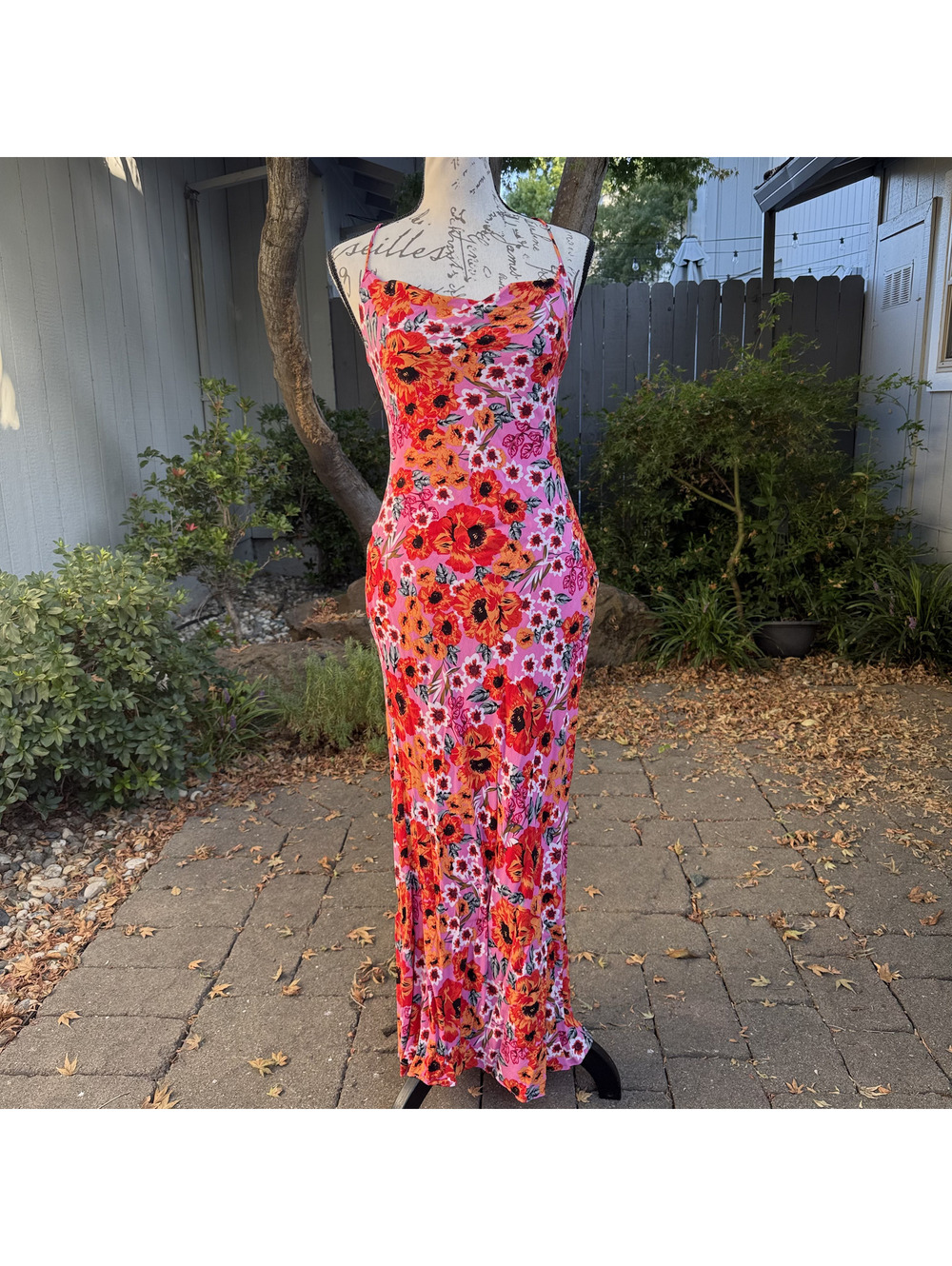 Blooming Light Midi Dress Pink Hello Molly Sz 8 M Bright Orange Pink Formal